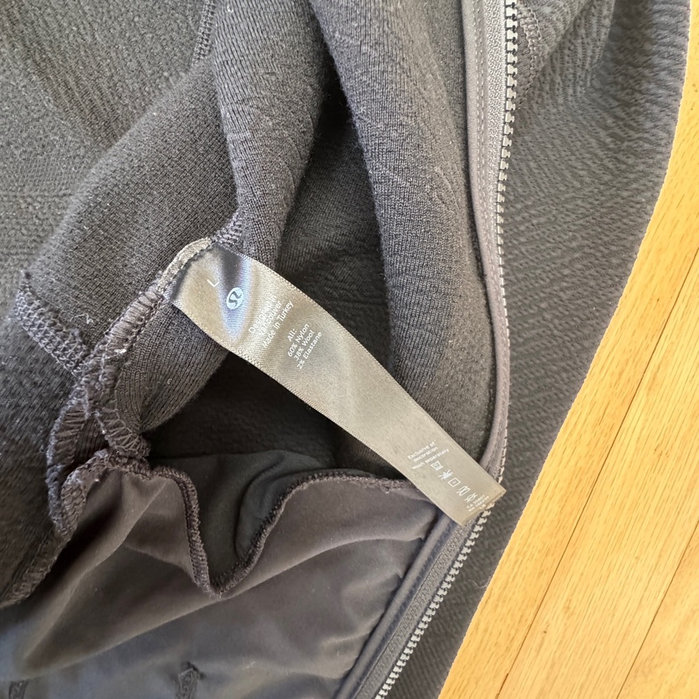 Black Hooded Lululemon Zip-Up Jacket - Picture 3 of 3